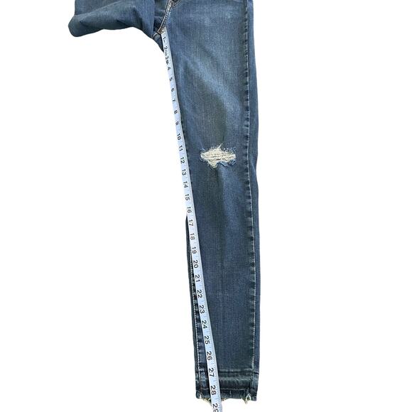 Levi's Jeans Premium Indigo Lounge Mile High Distressed Super Skinny Leg Size 26 - Picture 10 of 12